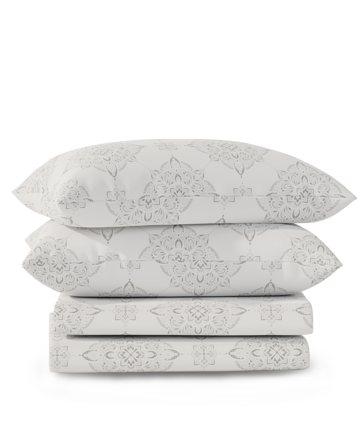 Color Sense Brushed Cool Crisp Printed Cotton 4-pc. Sheet Set, King