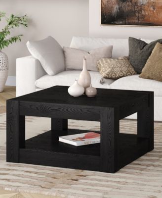Hughes 32" Wood Wide Square Coffee Table