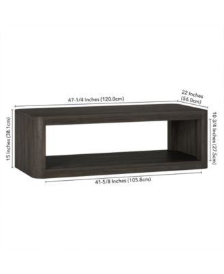 Kellan 47" Wood Wide Rectangular Coffee Table