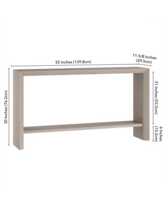 Osman 55" Wood Wide Rectangular Console Table