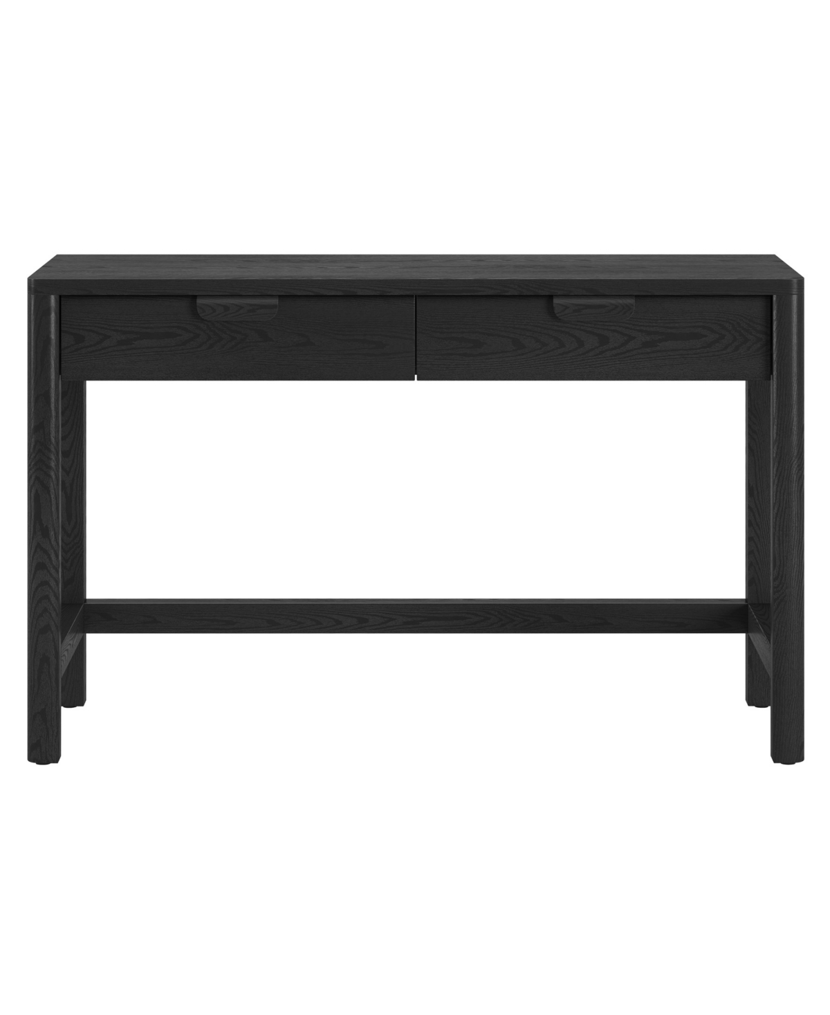 Hudson & Canal Fern 48" Wood Wide Rectangular Desk In Black