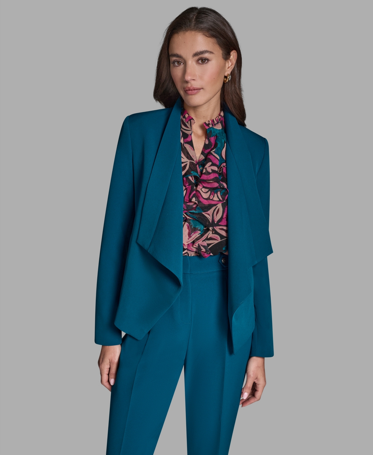 Bcbg Women's Open Front Long-sleeve Jacket In Green