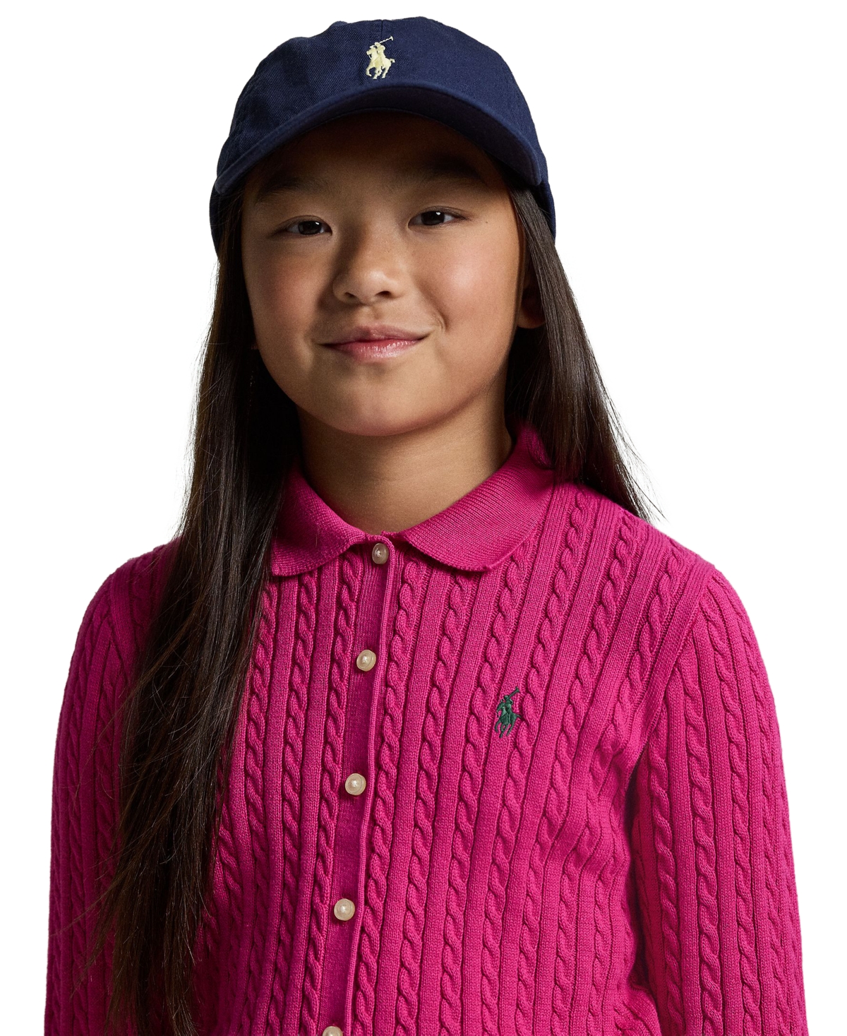 Polo Ralph Lauren Girls 7-16 2-Piece Cotton Cardigan Sweater and Skirt Set