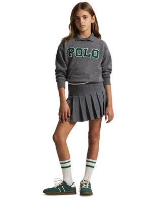 Girls 7-16 Logo Fleece Polo Sweatshirt