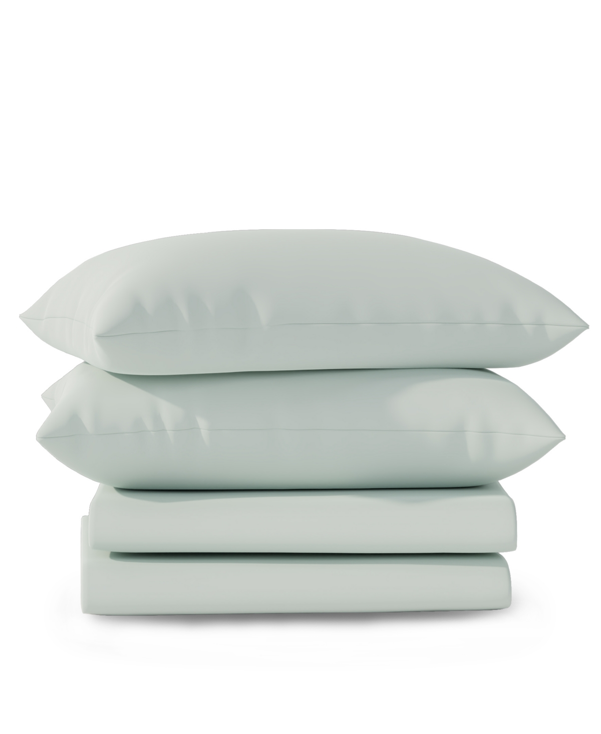 Color Sense Brushed Cool Crisp Solid Cotton 4-pc. Sheet Set, Full In Green