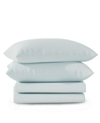 Brushed Cool Crisp 225-Thread Count Solid Cotton 4-Pc. Sheet Set, Full