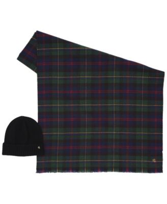 Woven Scarf and Knit Hat Gift Set