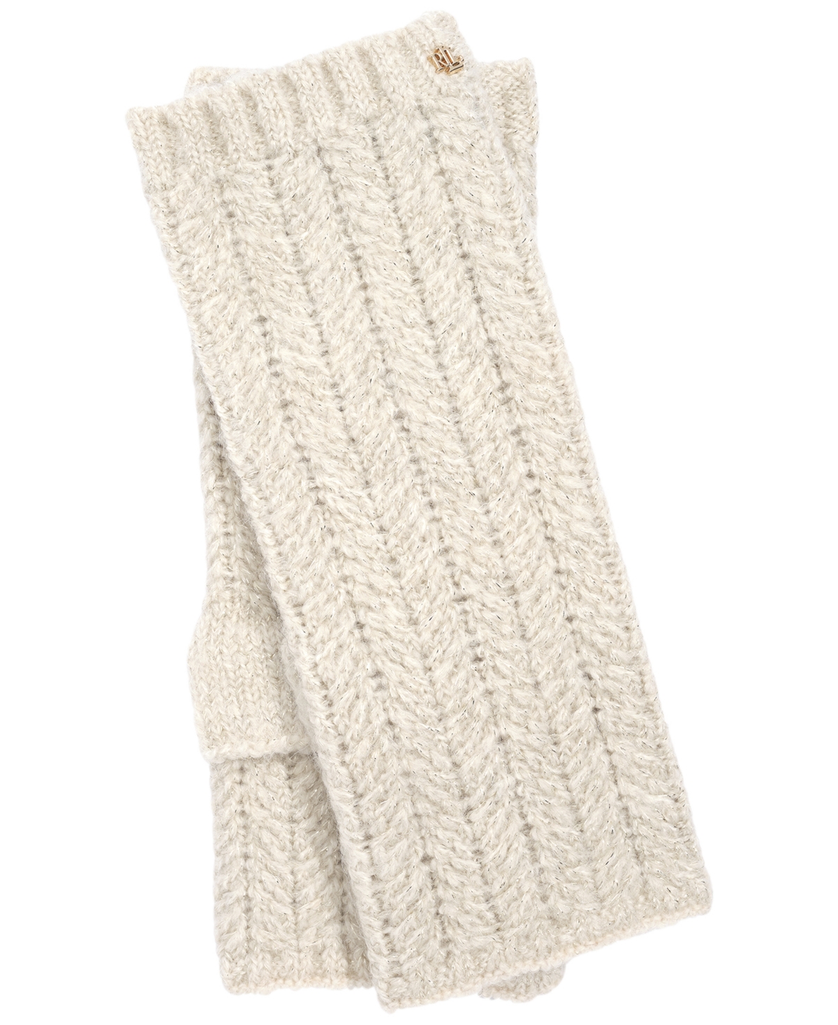 Lauren Ralph Lauren Metallic Herringbone Fingerless Glove
