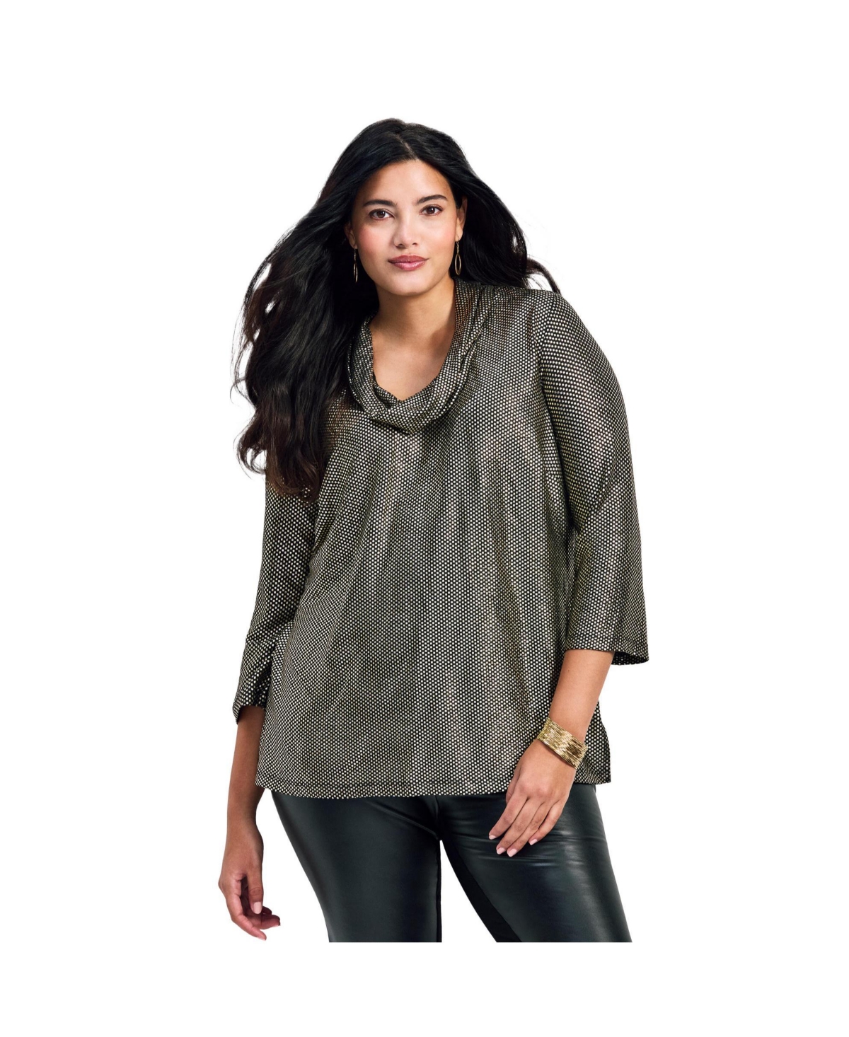 Avenue Women's Felicia Metallic Knit Top
