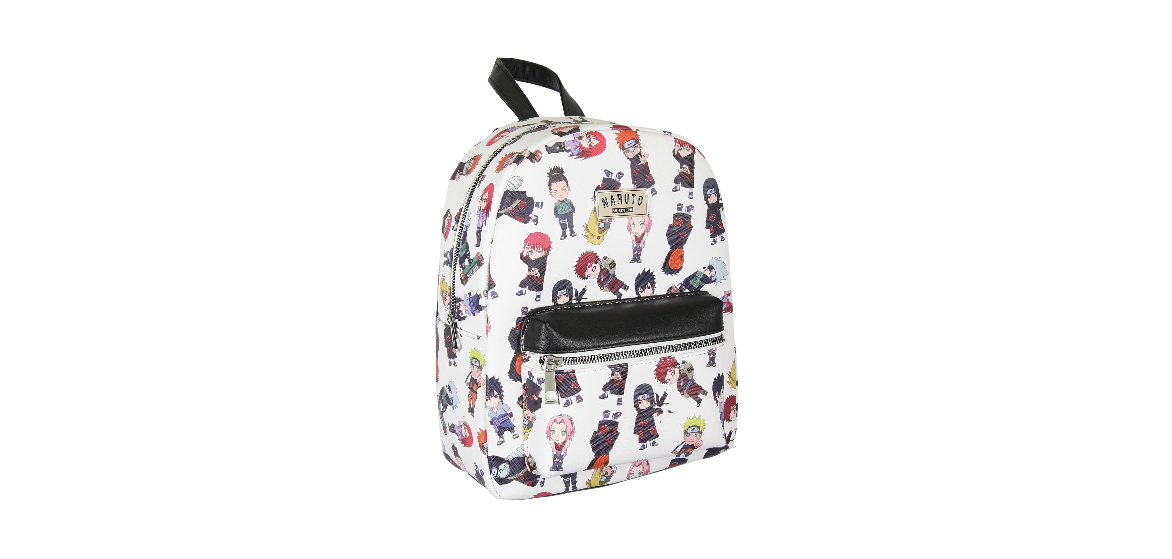 Naruto Shippuden Allover Chibi Character Mini Backpack Tote Bag