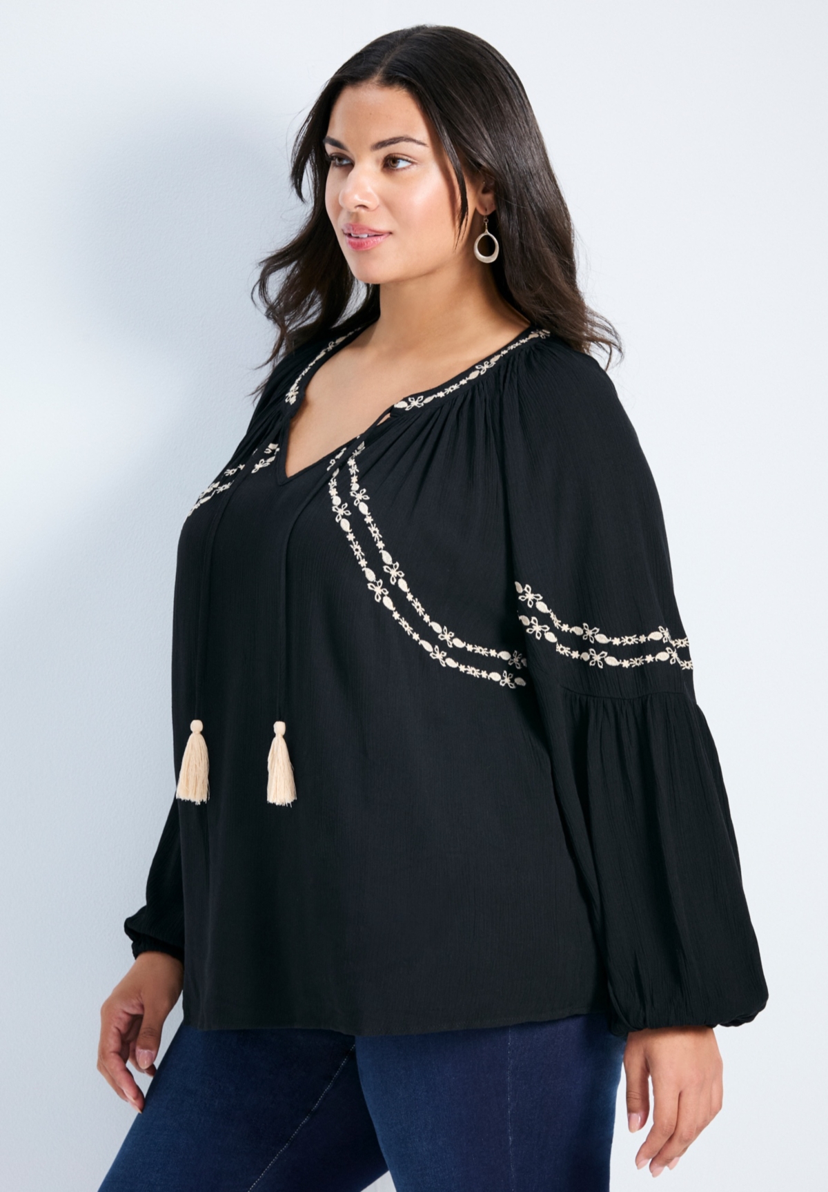 Avenue Women's Isabelle Embroidered Top