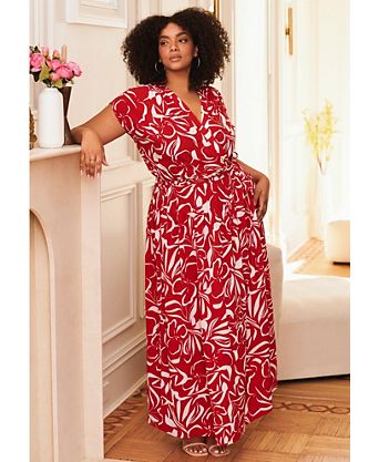 vacation dresses plus size Beach Dress Maxi For Summer Wedding Plus Size Summer Dresses: Beach Style Stretch Women Plus Clothing Plus Size Vacation Dresses |