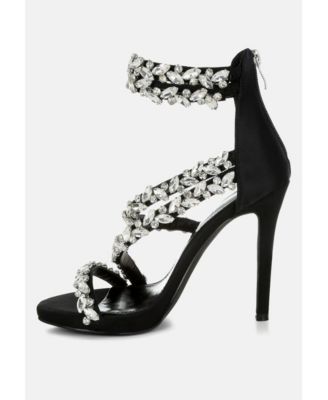Womens Korna Diamante Embellished Stiletto Heel Sandals