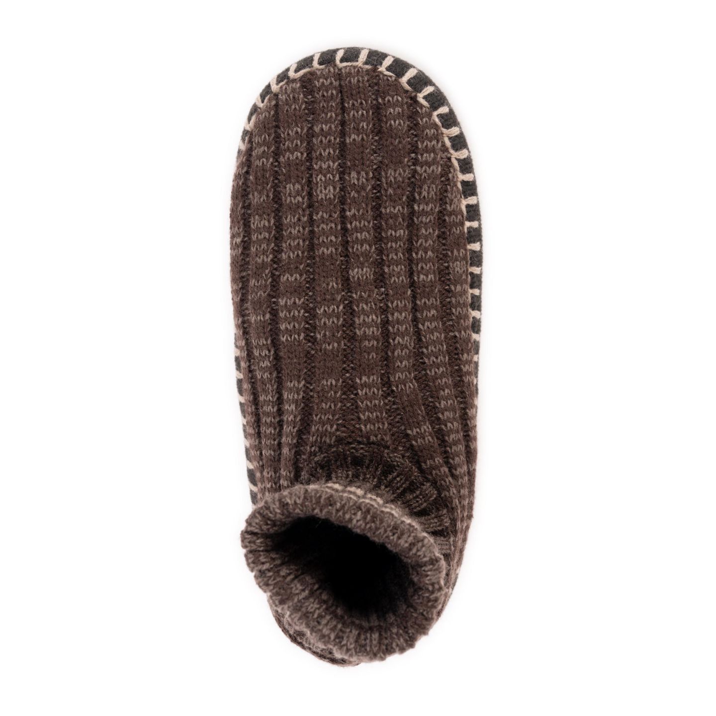 Мужские тапочки MUK LUKS Cuff Bootie Slipper, цвет: Коричневый меланжевый — фото 6