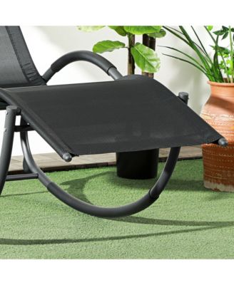 Outdoor Rocking Chair Chaise Lounge Chair for Sun ning