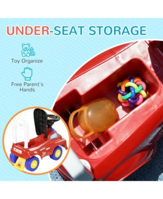 Toddler Ride on Fire Truck with Music, Horn, Under Seat Storage,
