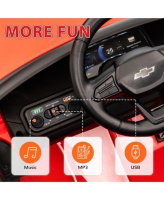 12V Licensed Kids Electric Car with Back Storage, Suspension,