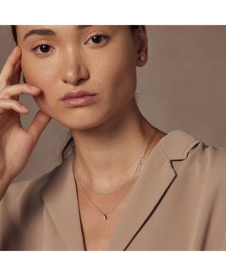 Sterling Silver Elayna Two Pre-Layered Opal Set Necklace – Delicate Statement, Sun-Kissed Style