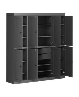 Solid Wood 65-Inch Pantry Cabinet