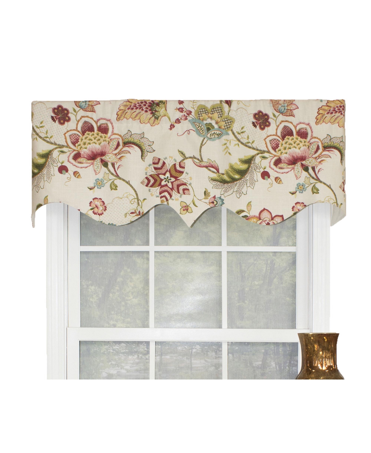 Ophelia Regal Style 3" Rod Pocket Valance 50" x 17" Multicolor by Rlf Home