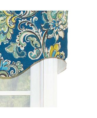 Sconset Rega Style 3" Rod Pocket Valance 50" x 17" Pacific