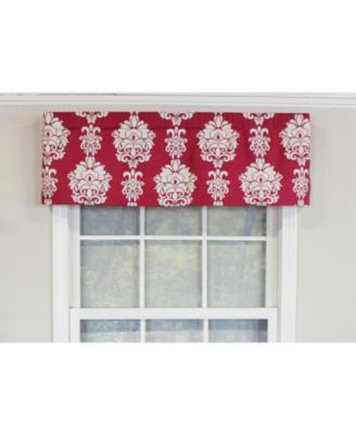 Free Spin Tailored 100% Cotton with Fully Lined 3" Rod Pocket Valnance for Windows 50" x 14" Red