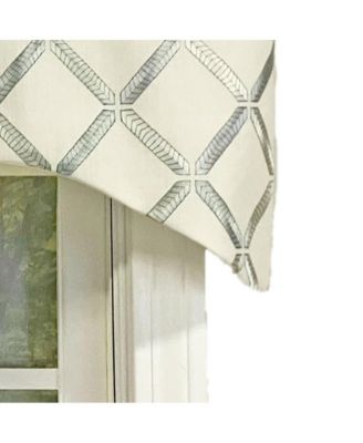 Granville Cornice 3" Rod Pocket Window Valance 50" x 17" Mermaid Green by RLF Home