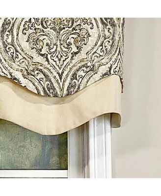Diamond Damask Glory Valance Blush. 3" Rod Pocket, Layered. 50"W X 16"L