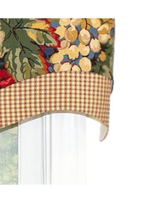 Queensland D-Regal 3" Rod Pocket Contrast fabric Valance 50" x 17" by RLF Home