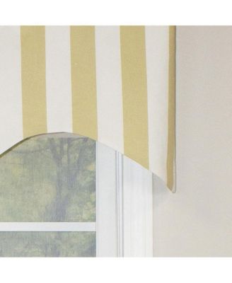 Beach Stripe Style Cornice 3" Rod Pocket Valance 50" x 17" Tan by RLF Home
