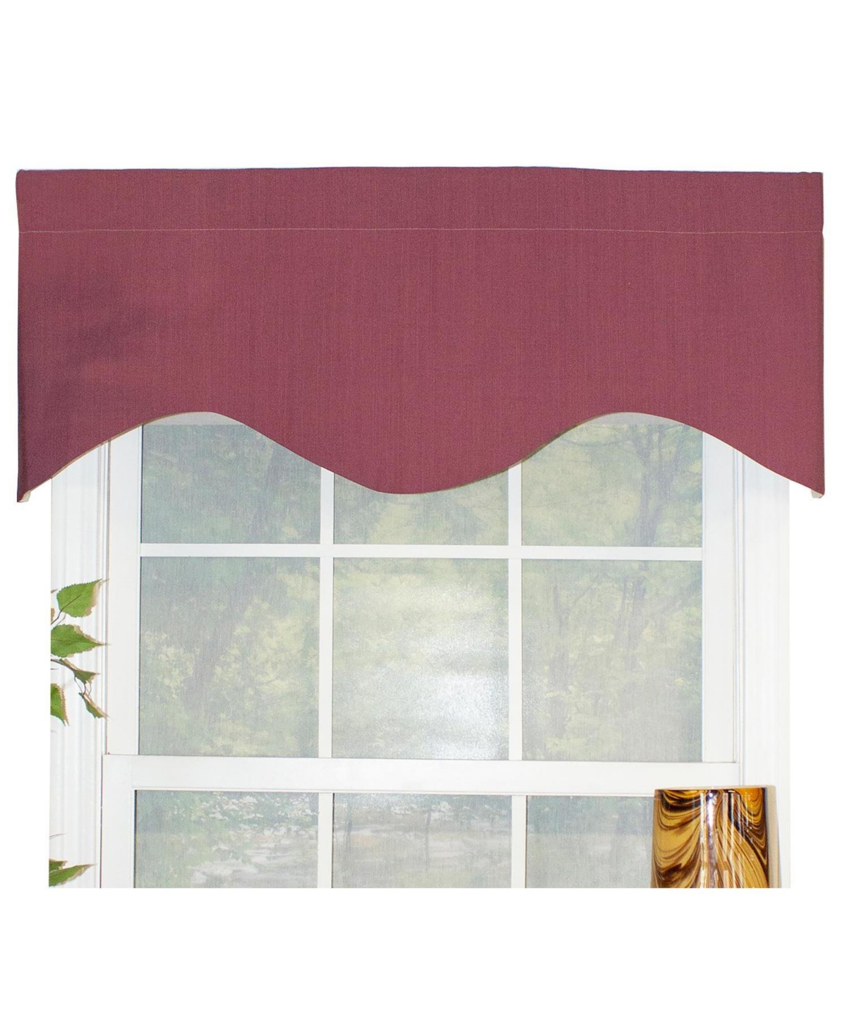Rlf Home Classic Cornice 100% Cotton with Fully Lined 3" Rod Pocket Valnance for Windows 50" x 17" Lavender