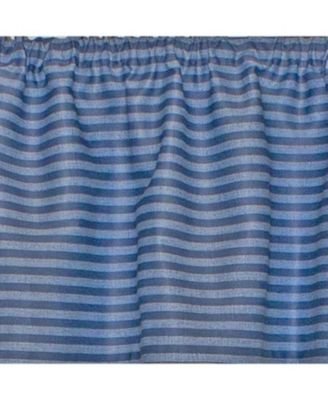 Serpentine Tailored 100% Cotton with Fully Lined 3" Rod Pocket Valnance for Windows 50" x 14" Sky
