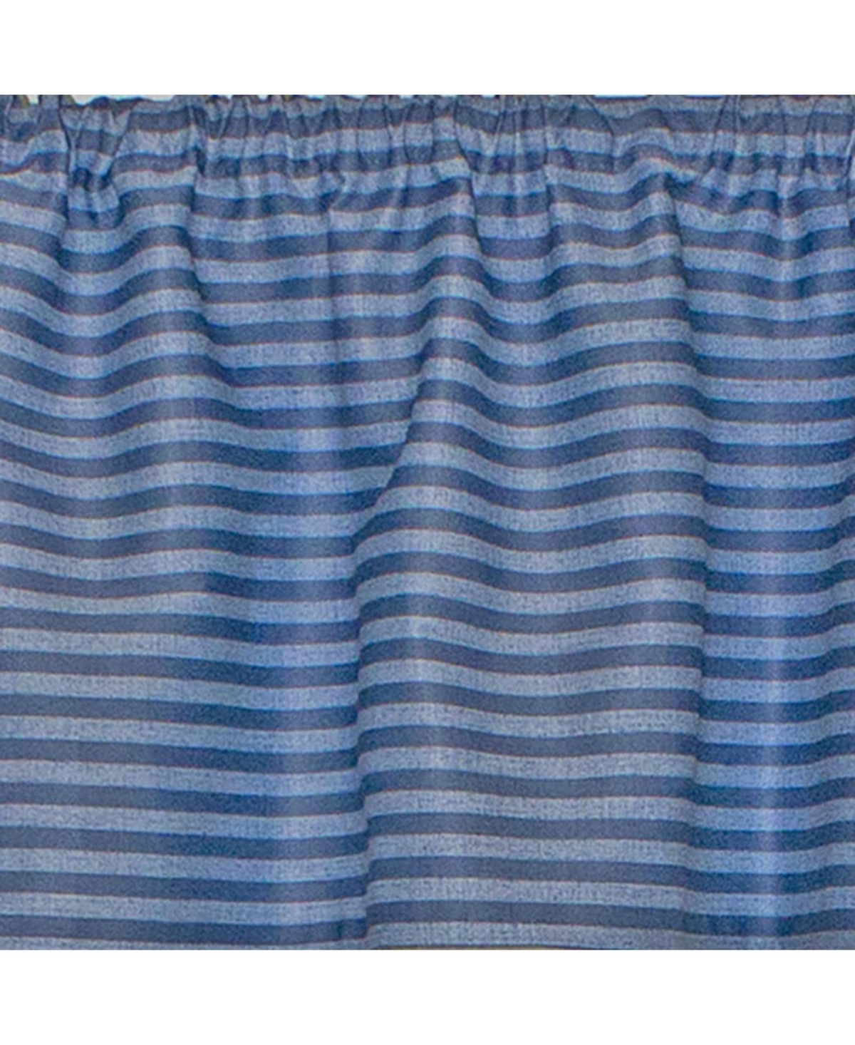 Rlf Home Serpentine Tailored 100% Cotton with Fully Lined 3" Rod Pocket Valnance for Windows 50" x 14" Sky