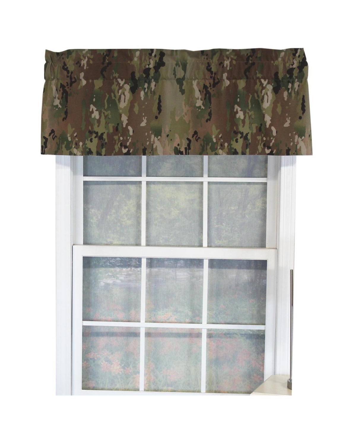 Rlf Home Cloak Tailored 100% Cotton with Fully Lined 3" Rod Pocket Valnance for Windows 50" x 14" Green