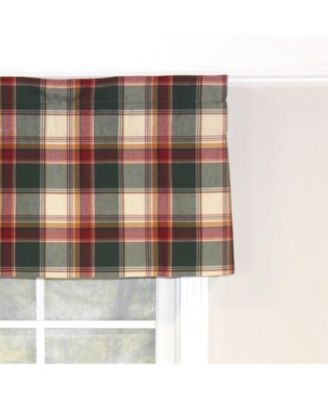 Cabin Plaid Tailored 100% Cotton with Fully Lined 3" Rod Pocket Valnance for Windows 50" x 14" Forest