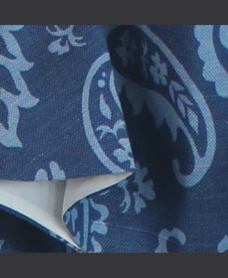 Paisley Tab Window Treatment Premium Quality Valance 4" Top Tabs 50" x 20" Blue