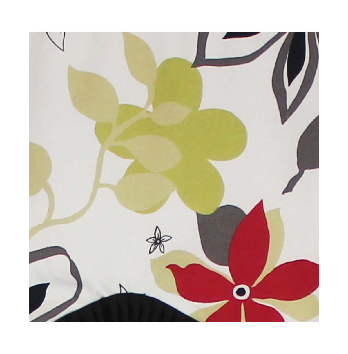 Rlf Home Aria Ruffled Window Treatment Provance Premium Quality Valance 3" Rod Pocket 50" x 17" Multi/Ivory