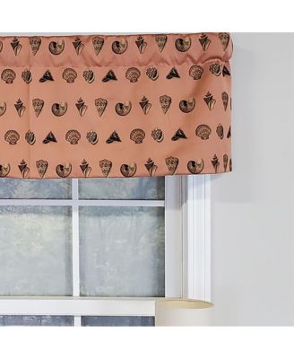 Modern Design Classic Seascape Tailored Style Window Valance 50" x 17" Peach