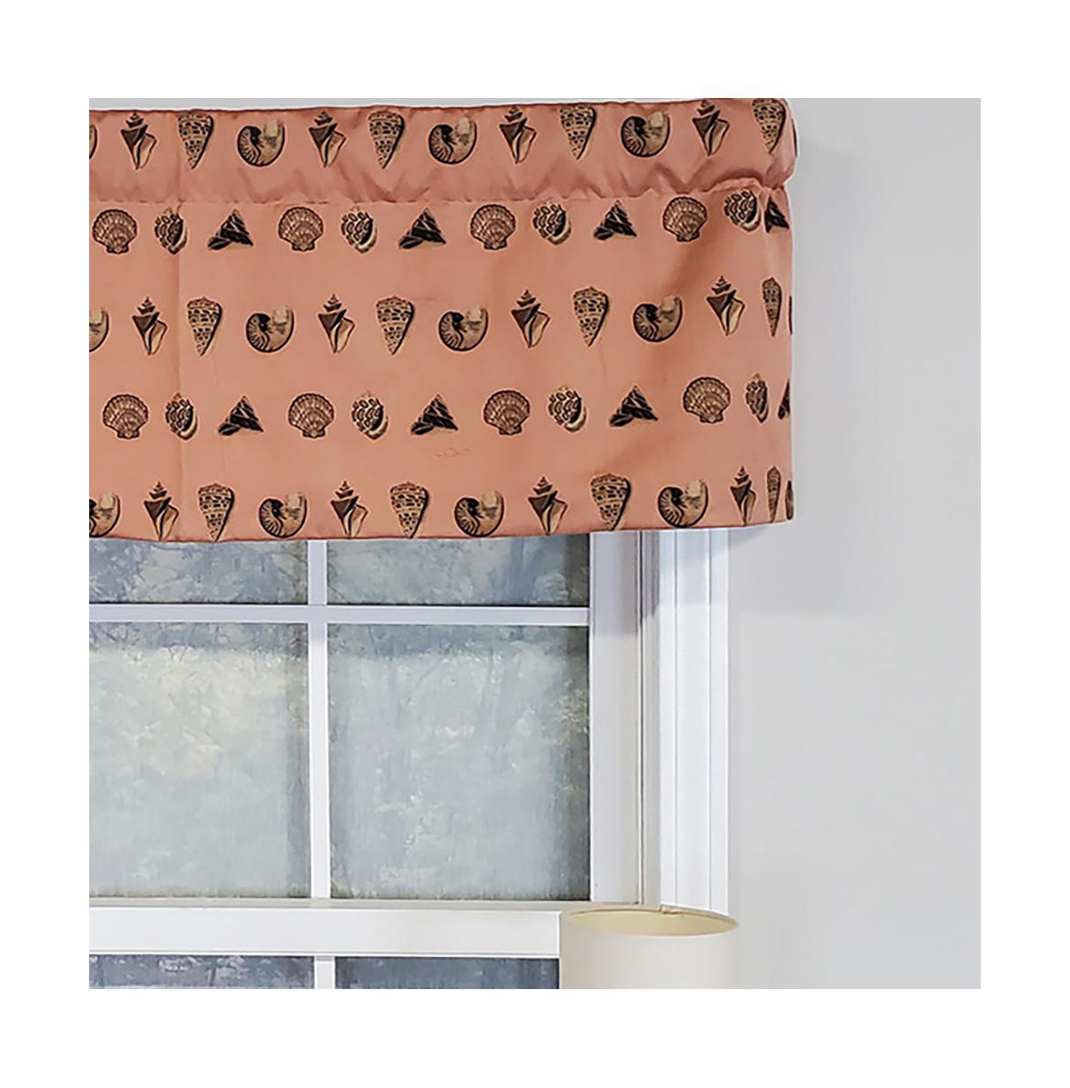 Rlf Home Modern Design Classic Seascape Tailored Style Window Valance 50" x 17" Peach