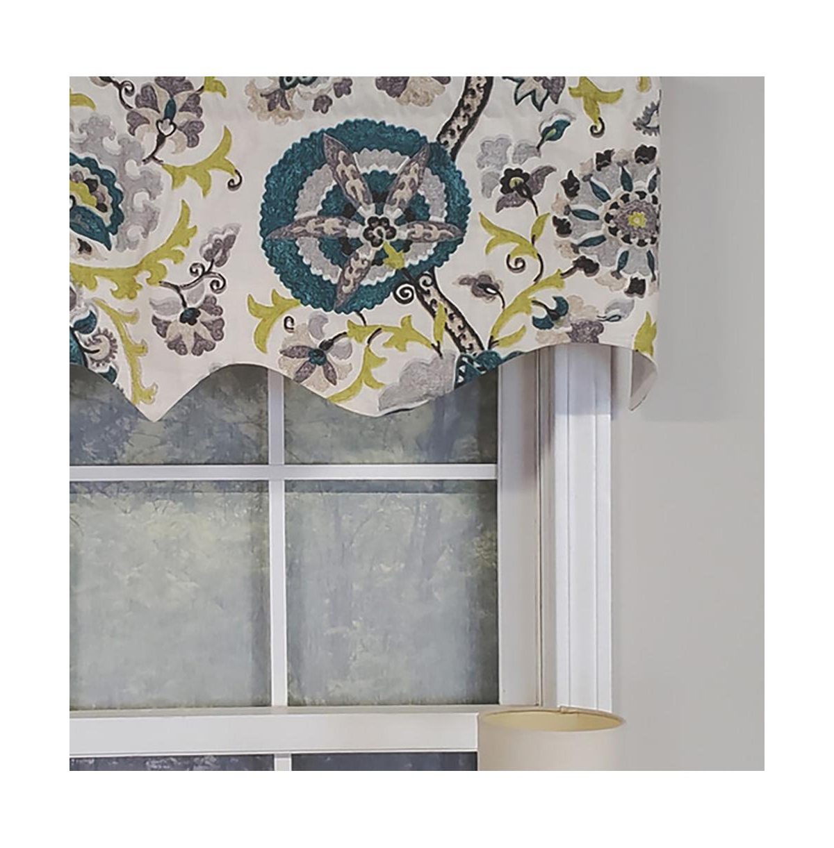 Rlf Home Modern Design Classic Celtic Regal Style Window Valance 50" x 17" Emerald Green