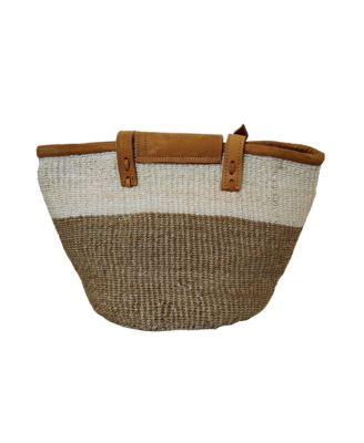 Peaceful Life Handmade Medium Sisal Basket Tote Bag