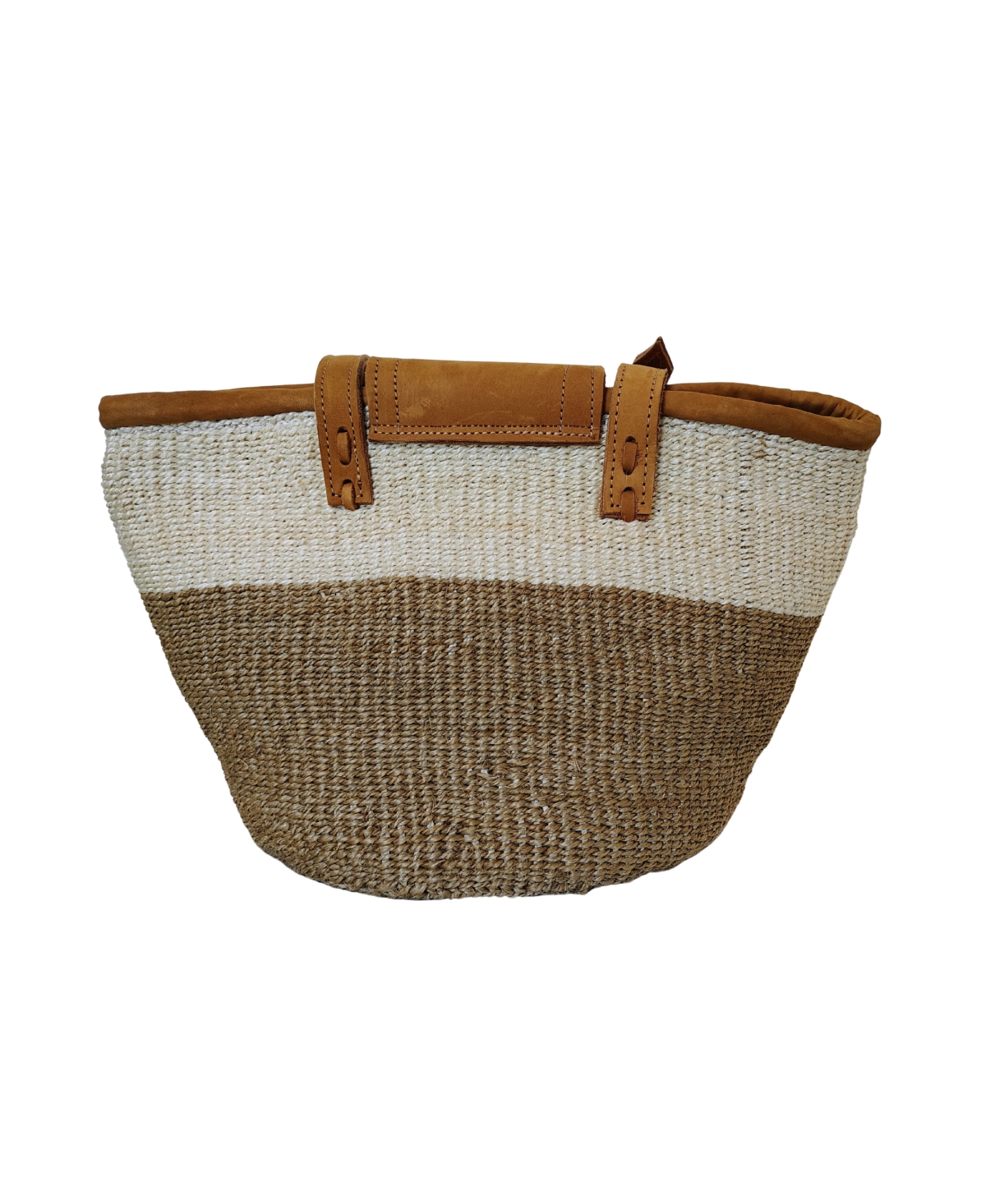 Peaceful Life Handmade Medium Sisal Basket Tote Bag