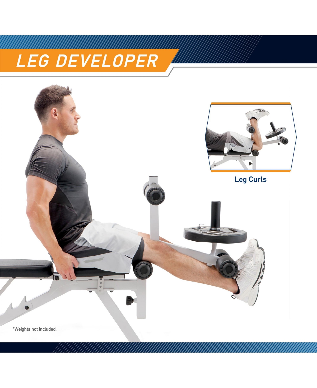 Marcy Powder Coated Steel Home Gym Multipurpose Adjustable Weight Bench, White