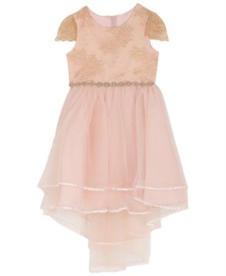 Rare Editions - Girls 2T-6X Round Neck High-Low Hem Party Dress