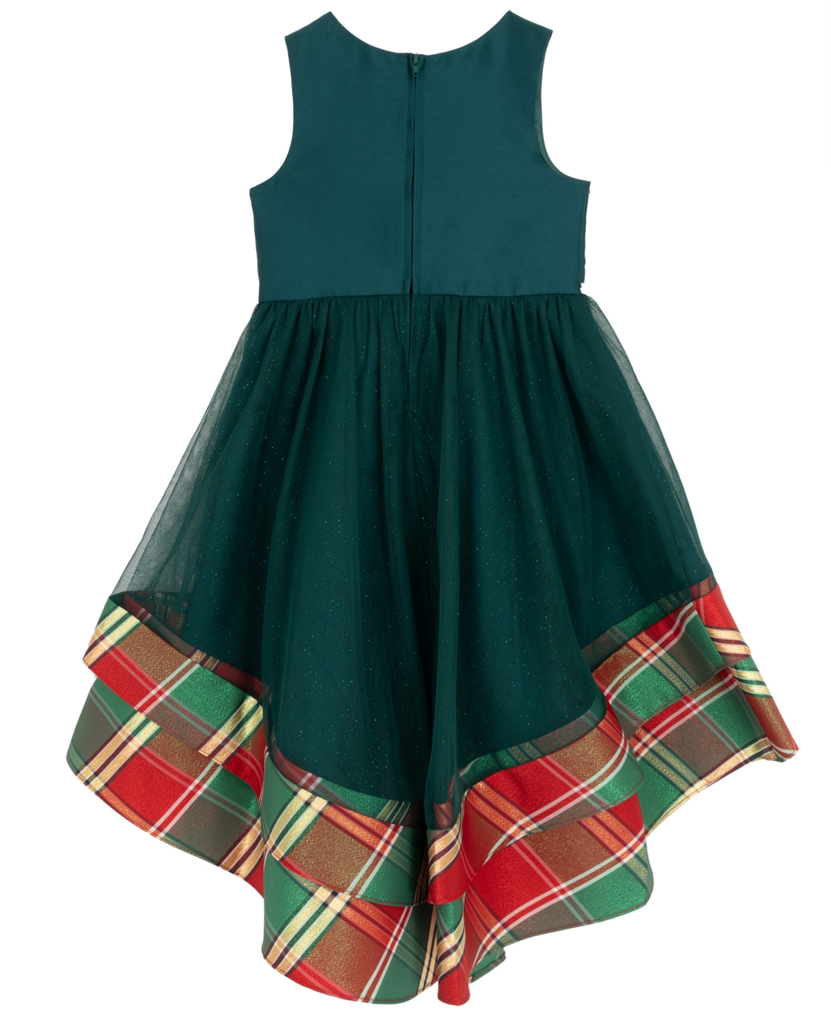 Rare Editions Girls 2T-6X Round Neck High-Low Skirt Dress