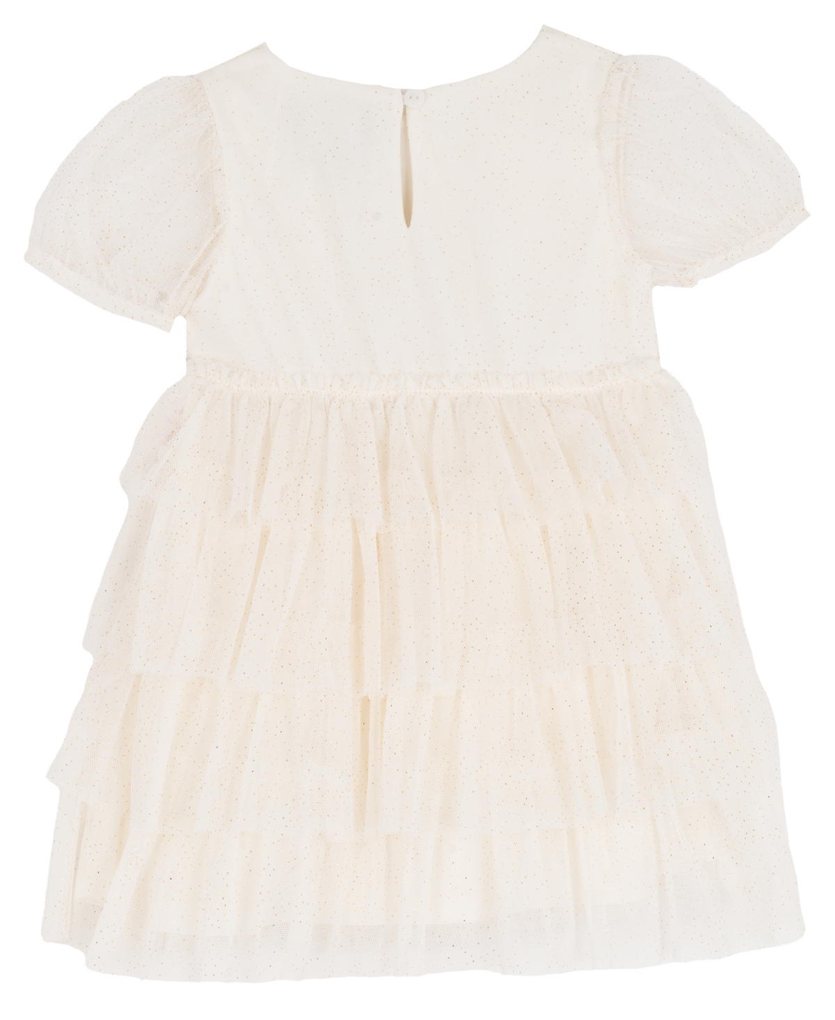 Rare Editions Girls Toddler 2T-4T Short-Sleeve Glittery Tulle Dress