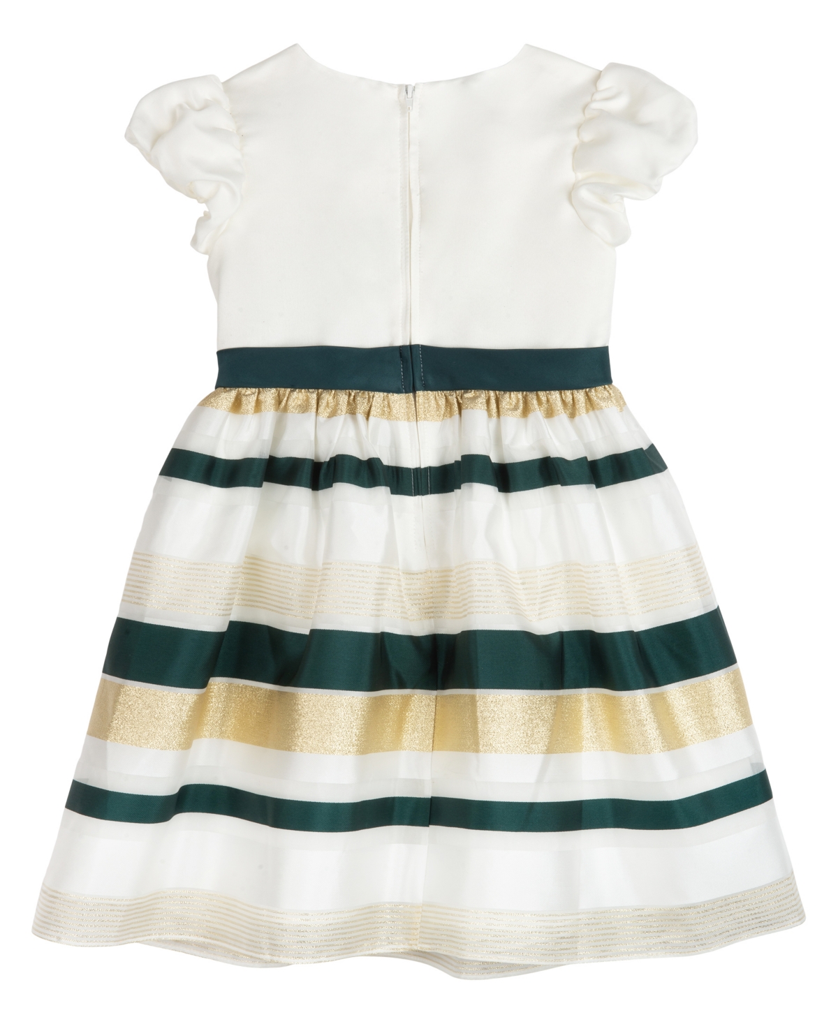 Rare Editions Girls 4T-6X Bubble-Sleeve Round Neck Dress