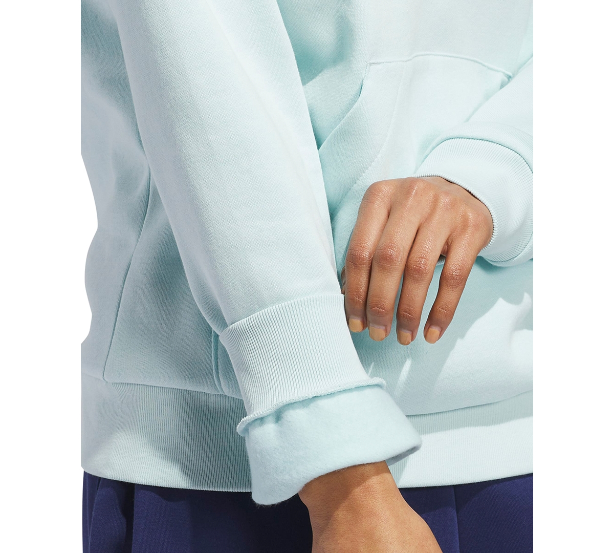 Adidas Originals Women's Wordmark Graphic Hooded Sweatshirt In Green