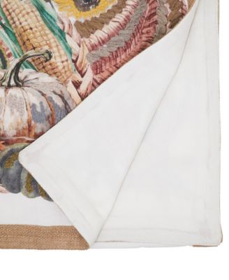 Embroidered Cornucopia Table Runner, 16" x 72"