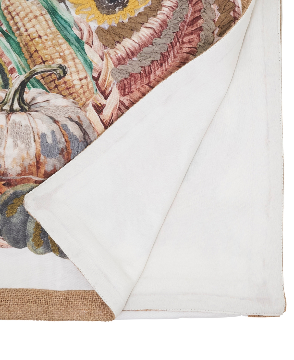 Saro Lifestyle Embroidered Cornucopia Table Runner, 16" x 72"